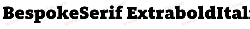 BespokeSerif ExtraboldItalic字体转换